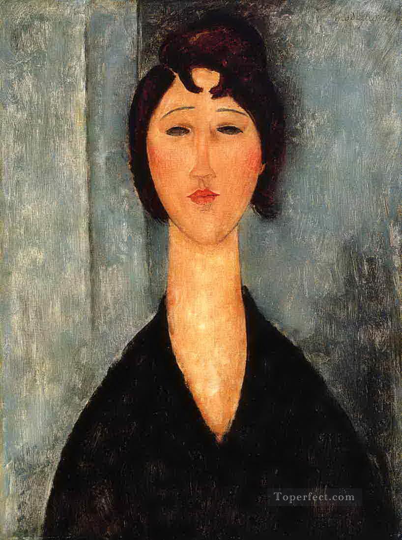 retrato de una mujer joven Amedeo Modigliani Pintura al óleo